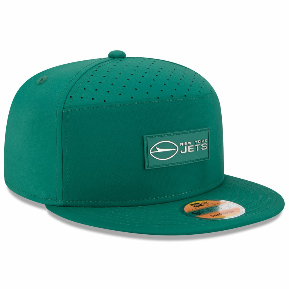 New York Jets New Era 2025 Sideline Split Panel 9FIFTY Snapback Hat - Green Hats