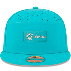 Miami Dolphins New Era 2025 Sideline Split Panel 9FIFTY Snapback Hat - Aqua Hats