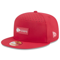 Kansas City Chiefs New Era 2025 Sideline Split Panel 9FIFTY Snapback Hat - Red Hats
