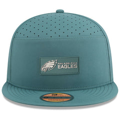 Philadelphia Eagles New Era 2025 Sideline Split Panel 9FIFTY Snapback Hat - Midnight Green Hats