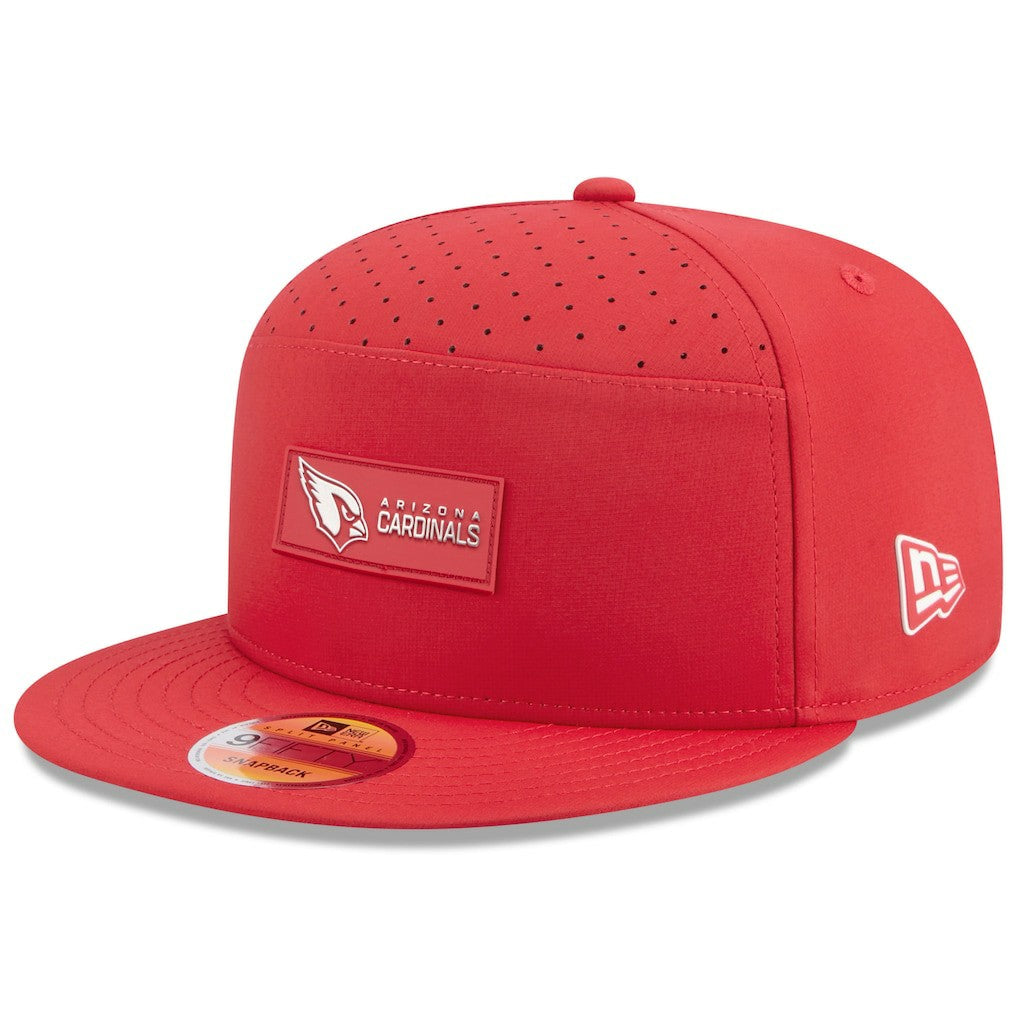 Arizona Cardinals New Era 2025 Sideline Split Panel 9FIFTY Snapback Hat - Cardinal Hats