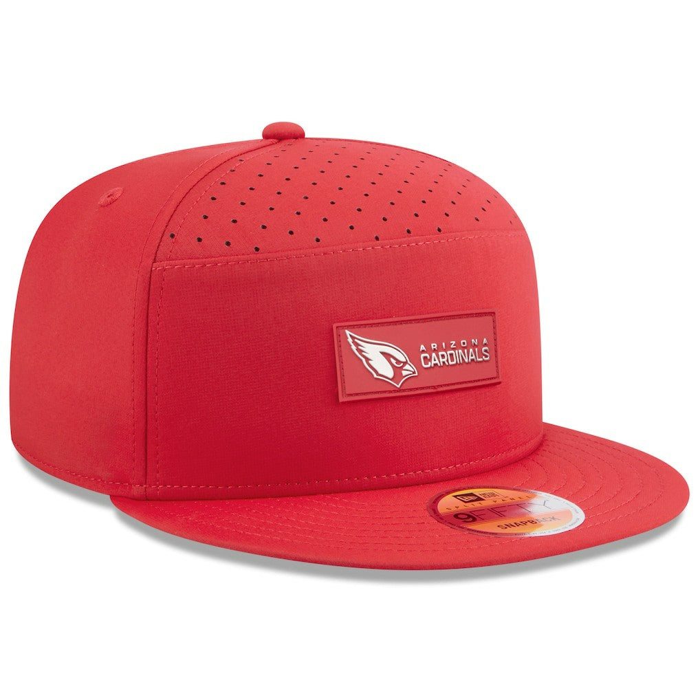Arizona Cardinals New Era 2025 Sideline Split Panel 9FIFTY Snapback Hat - Cardinal Hats