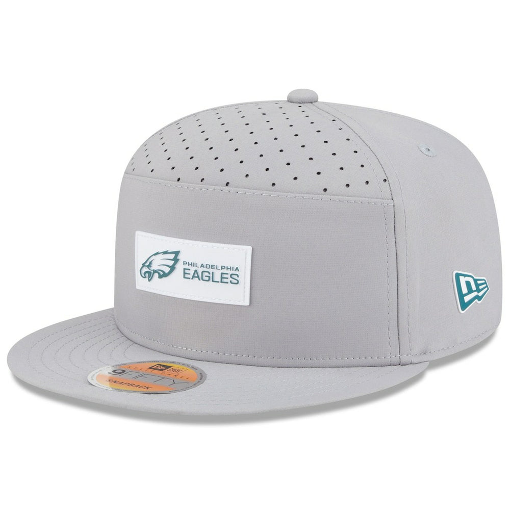 Philadelphia Eagles New Era 2025 Sideline Split Panel 9FIFTY Snapback Hat - Gray Hats