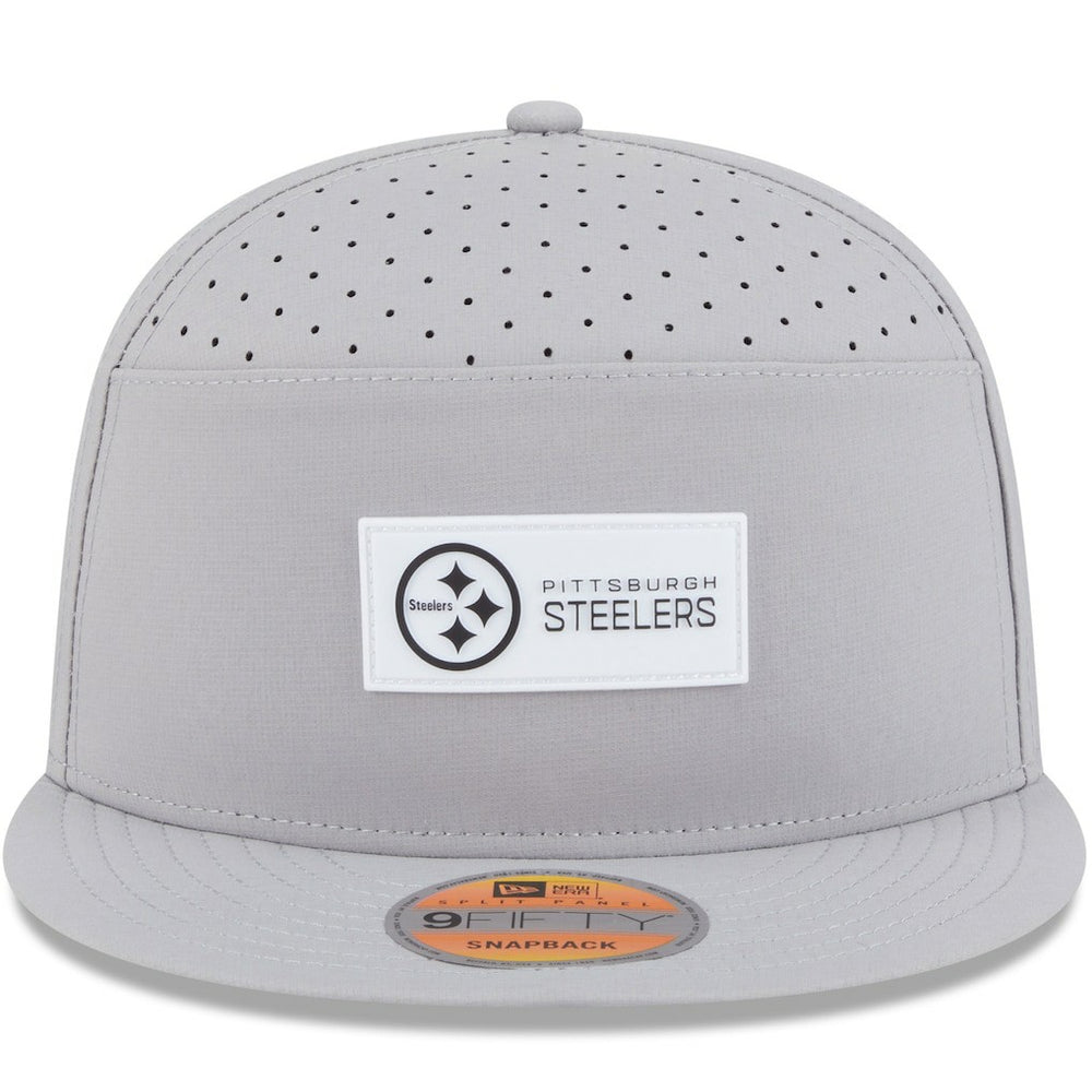 Pittsburgh Steelers New Era 2025 Sideline Split Panel 9FIFTY Snapback Hat - Gray Hats