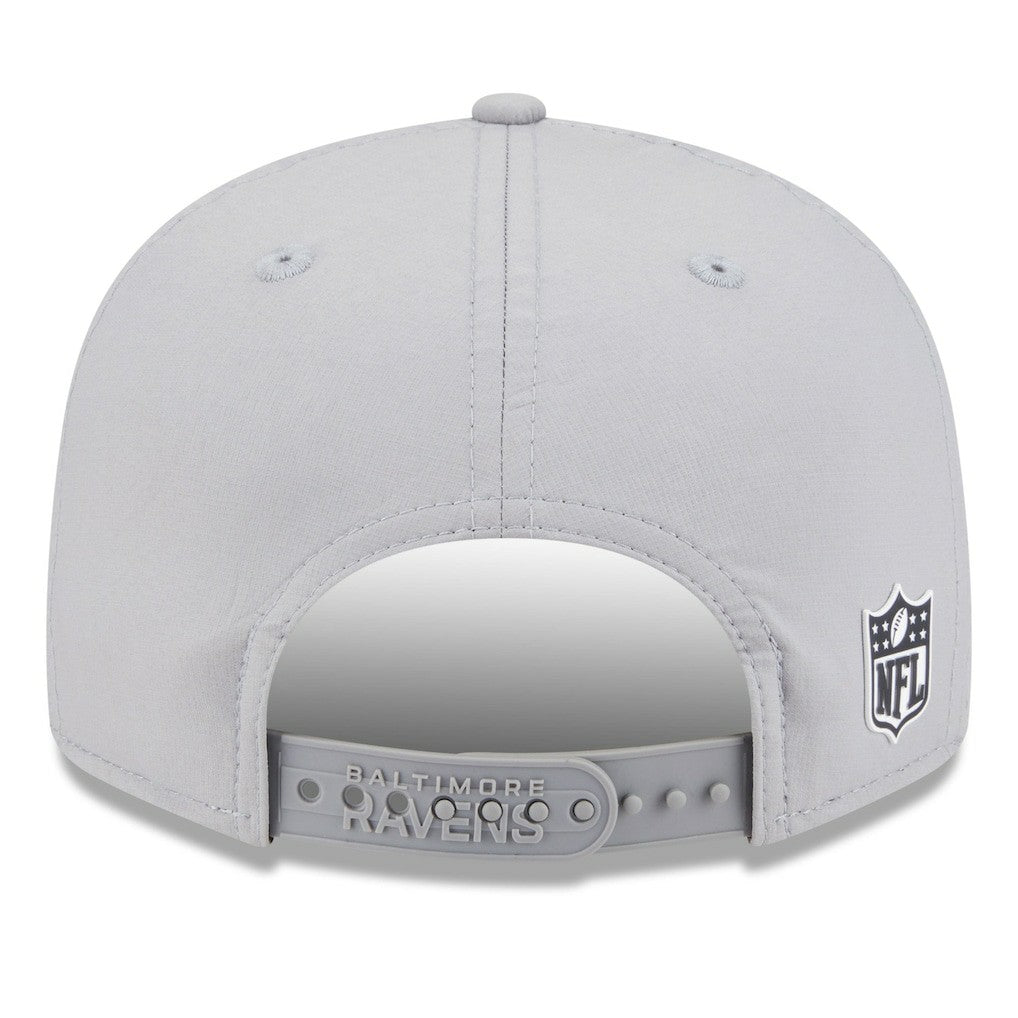 Baltimore Ravens New Era 2025 Sideline Split Panel 9FIFTY Snapback Hat - Gray Hats