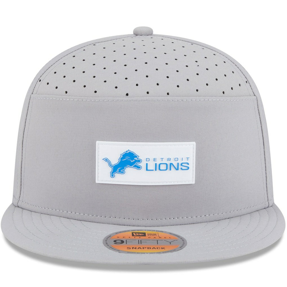 Detroit Lions New Era 2025 Sideline Split Panel 9FIFTY Snapback Hat - Gray Hats