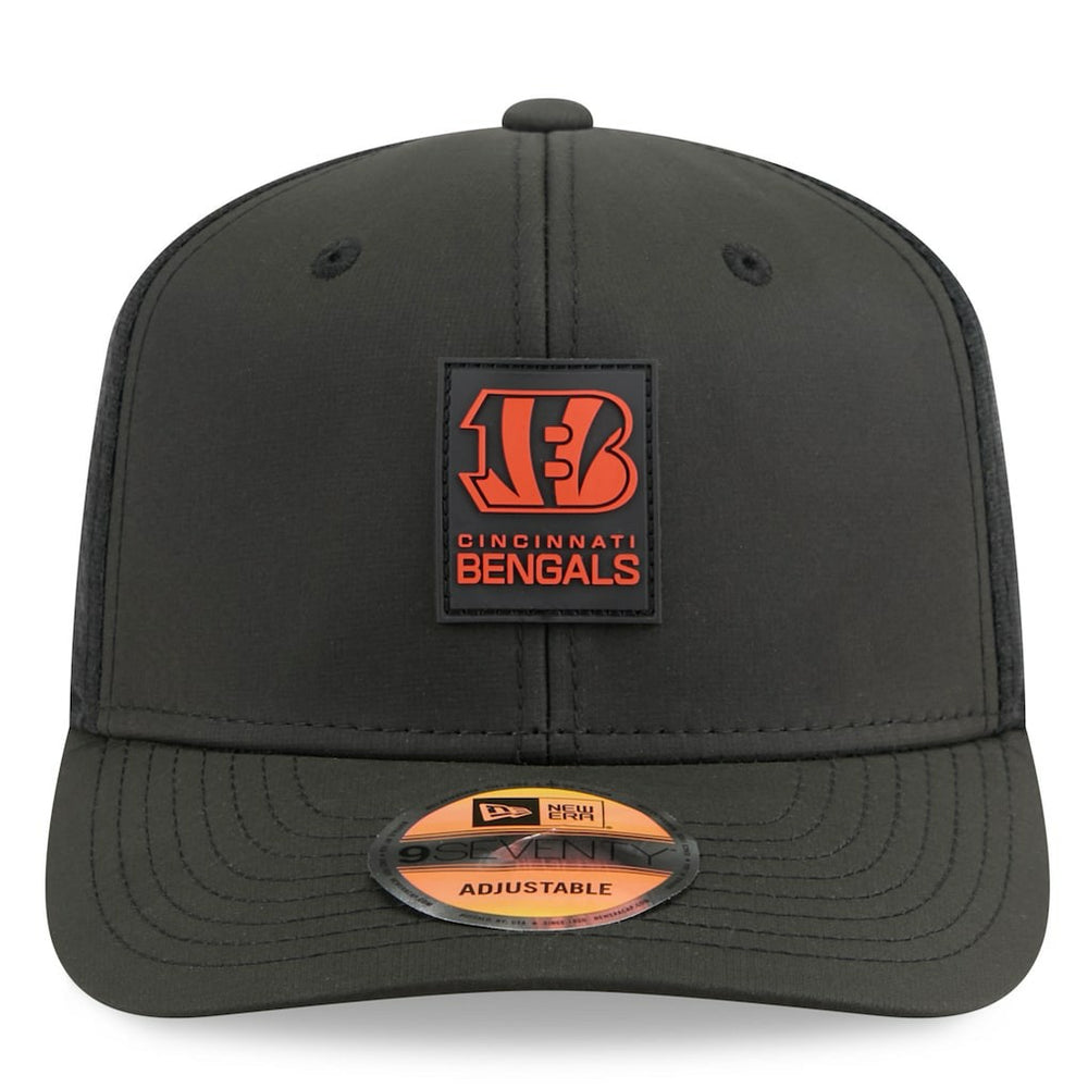 Cincinnati Bengals New Era 2025 Sideline 9SEVENTY Trucker Adjustable Hat - Black Hats