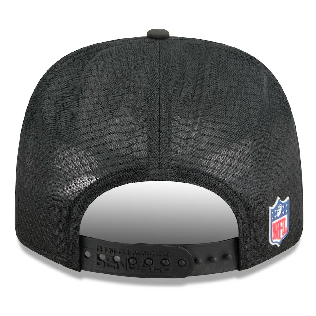 Cincinnati Bengals New Era 2025 Sideline 9SEVENTY Trucker Adjustable Hat - Black Hats
