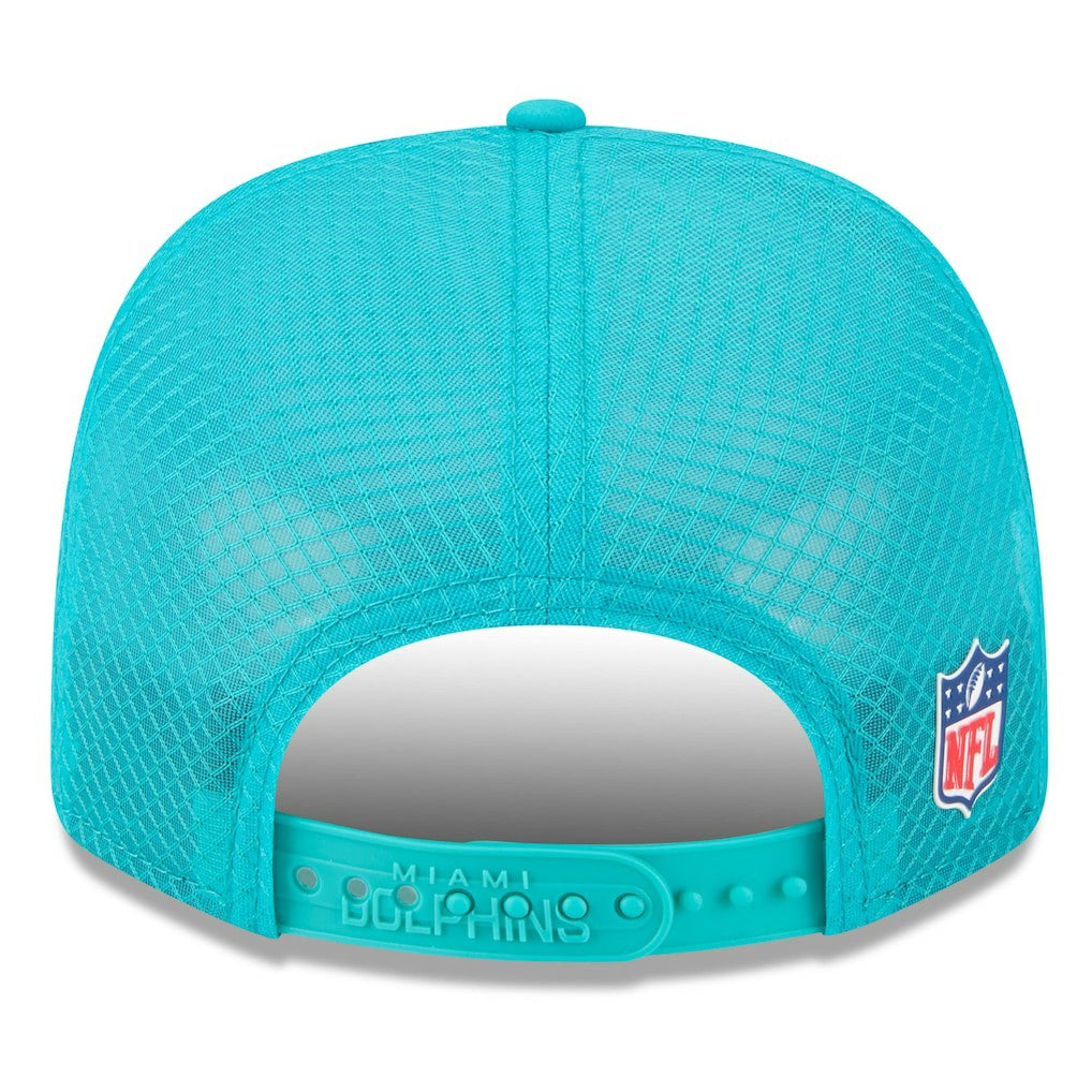 Miami Dolphins New Era 2025 Sideline 9SEVENTY Trucker Adjustable Hat - Aqua Hats
