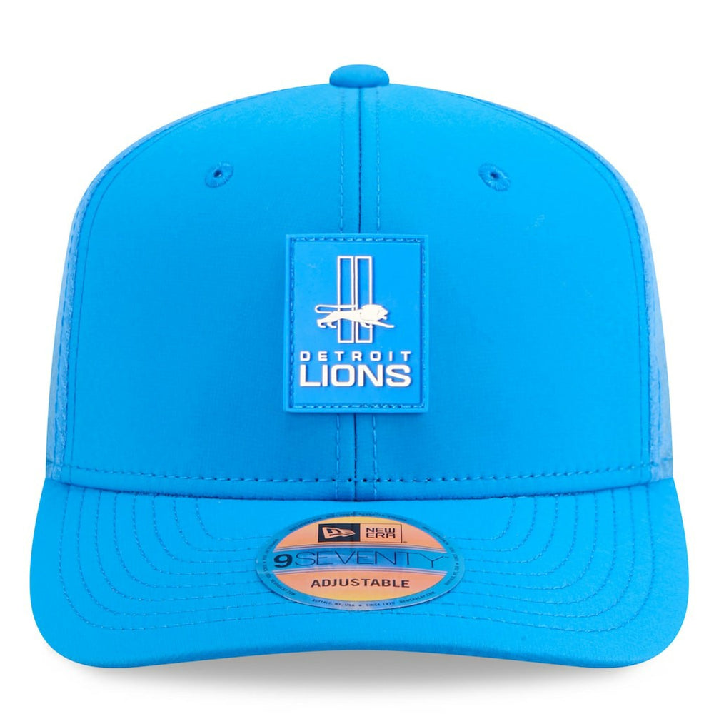Detroit Lions New Era 2025 Sideline Throwback 9SEVENTY Trucker Adjustable Hat - Blue Hats
