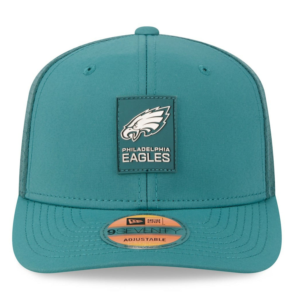 Philadelphia Eagles New Era 2025 Sideline 9SEVENTY Trucker Adjustable Hat - Green Hats