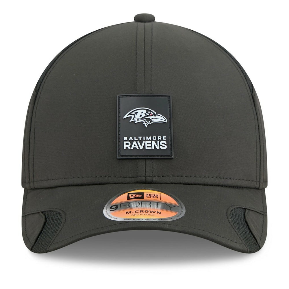 Baltimore Ravens New Era 2025 Sideline M-Crown 9FORTY Adjustable Hat - Black Hats