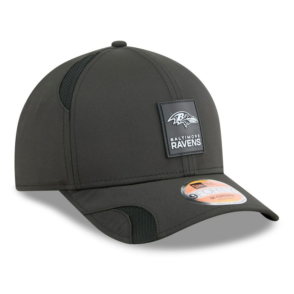 Baltimore Ravens New Era 2025 Sideline M-Crown 9FORTY Adjustable Hat - Black Hats