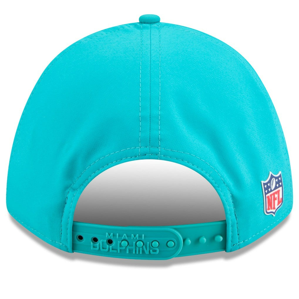 Miami Dolphins New Era 2025 Sideline M-Crown 9FORTY Adjustable Hat - Aqua Hats
