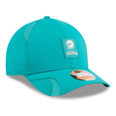 Miami Dolphins New Era 2025 Sideline Throwback M-Crown 9FORTY Adjustable Hat - Aqua Hats