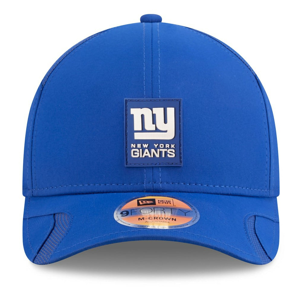 New York Giants New Era 2025 Sideline M-Crown 9FORTY Adjustable Hat - Royal Hats