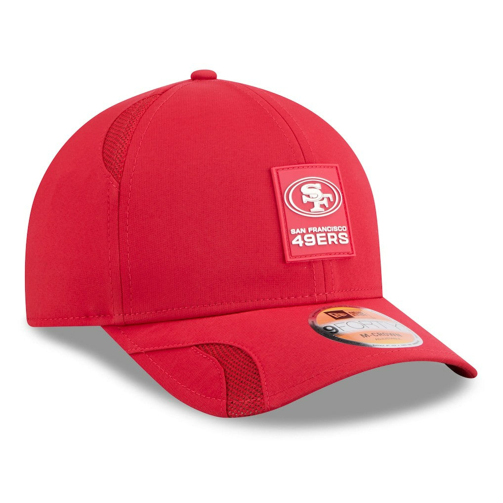 San Francisco 49ers New Era 2025 Sideline M-Crown 9FORTY Adjustable Hat - Scarlet Hats