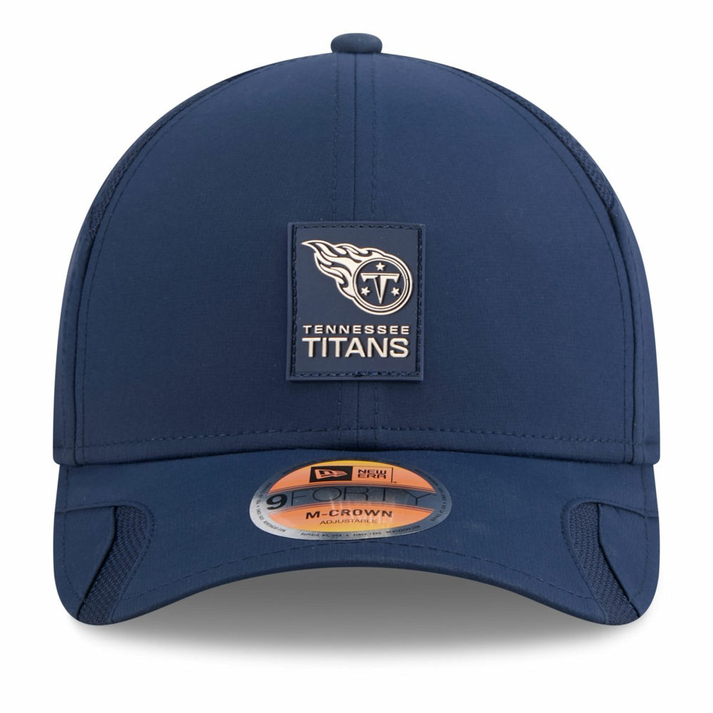 Tennessee Titans New Era 2025 Sideline M-Crown 9FORTY Adjustable Hat - Navy Hats