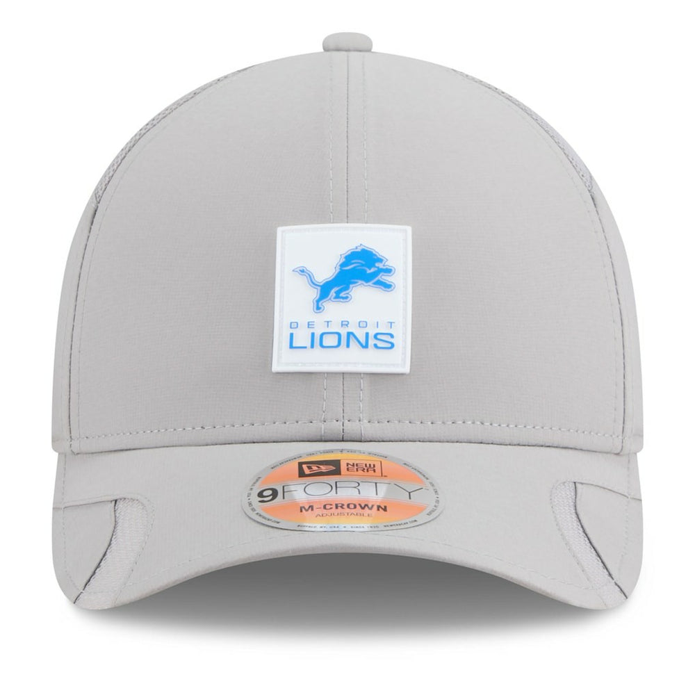 Detroit Lions New Era 2025 Sideline M-Crown 9FORTY Adjustable Hat - Gray Hats