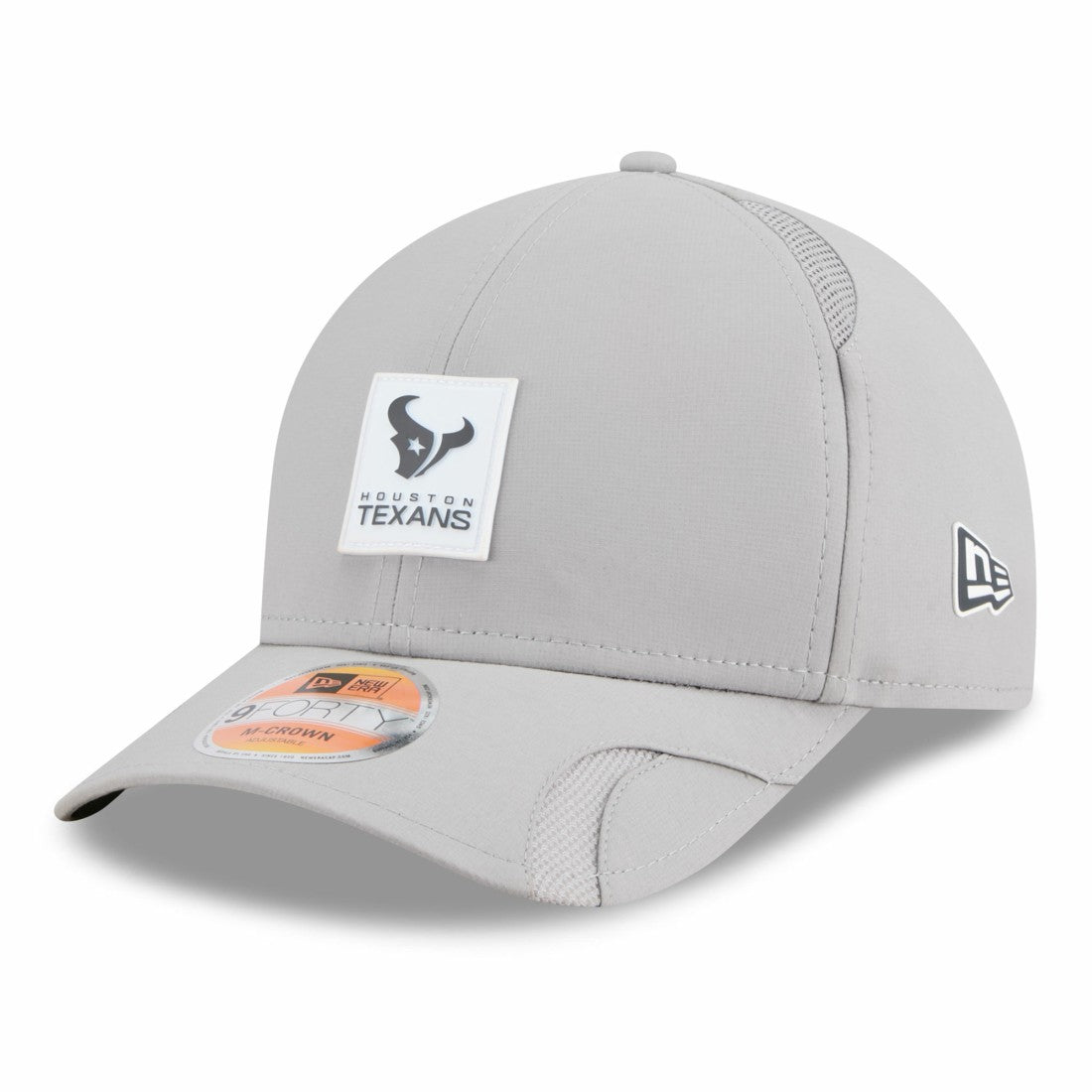 Houston Texans New Era 2025 Sideline M-Crown 9FORTY Adjustable Hat - Gray Hats