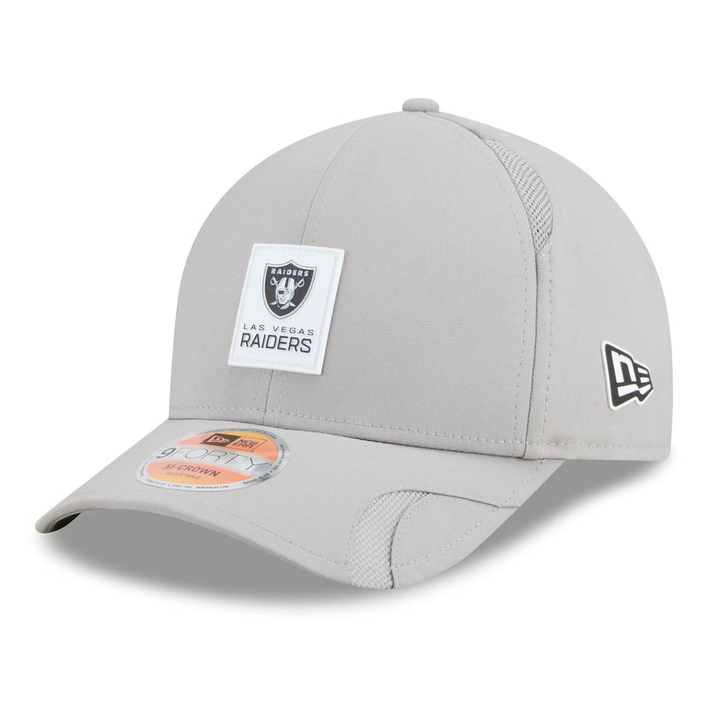 Las Vegas Raiders New Era 2025 Sideline M-Crown 9FORTY Adjustable Hat - Gray Hats