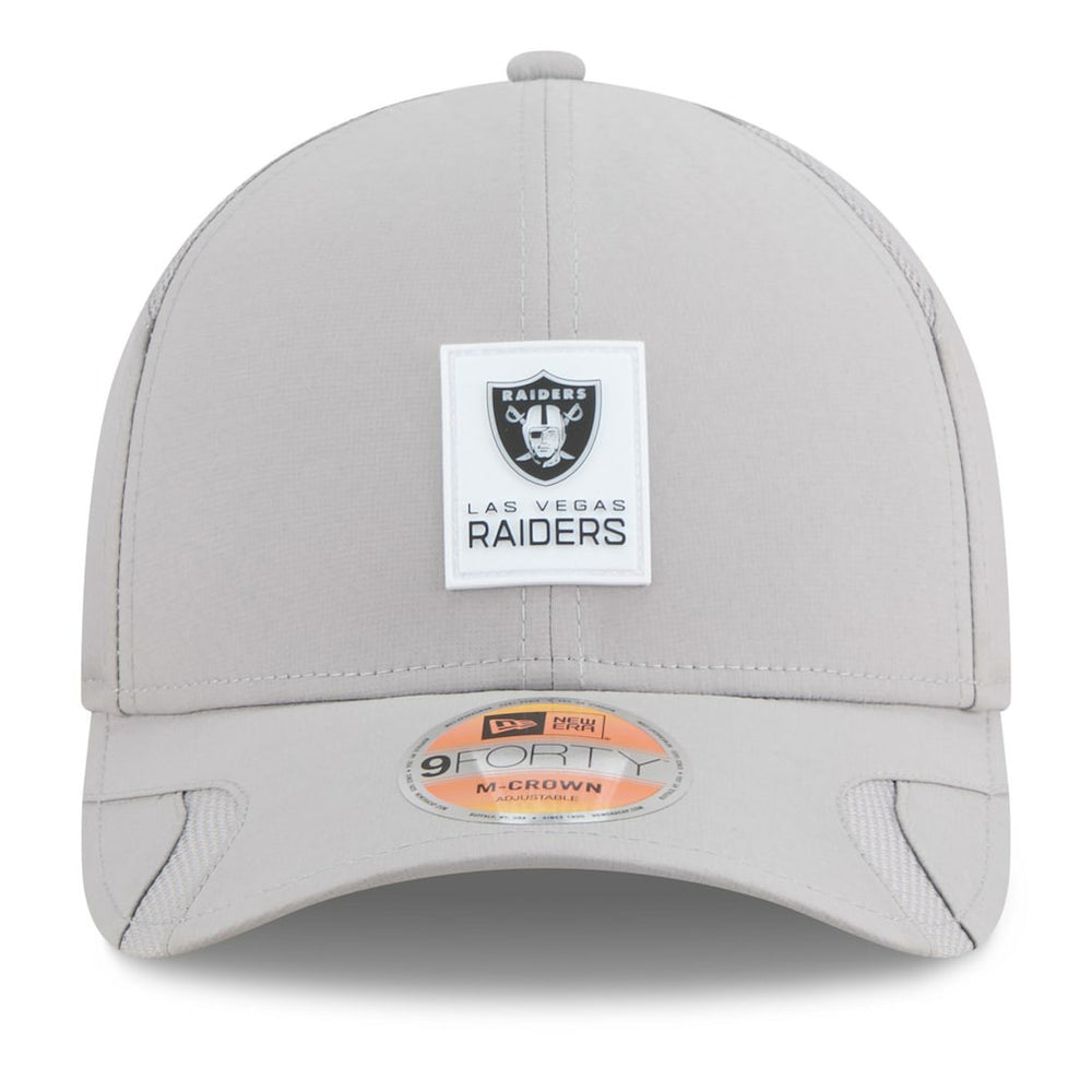 Las Vegas Raiders New Era 2025 Sideline M-Crown 9FORTY Adjustable Hat - Gray Hats