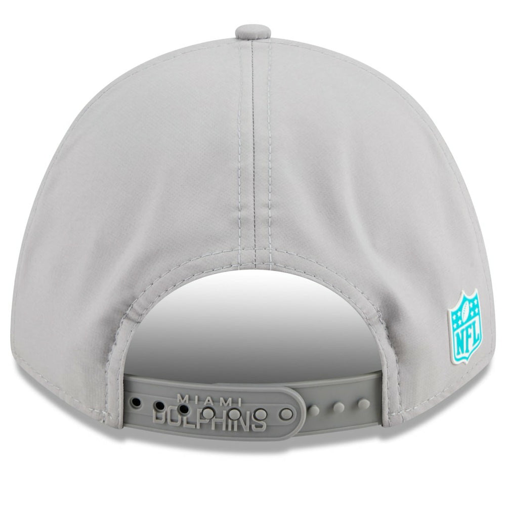 Miami Dolphins New Era 2025 Sideline M-Crown 9FORTY Adjustable Hat - Gray Hats