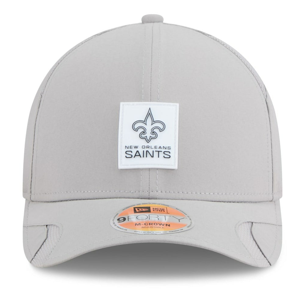 New Orleans Saints New Era 2025 Sideline M-Crown 9FORTY Adjustable Hat - Gray Hats