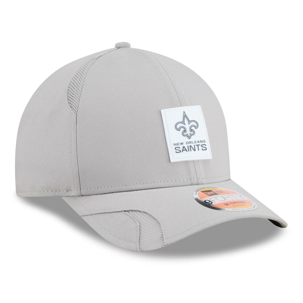 New Orleans Saints New Era 2025 Sideline M-Crown 9FORTY Adjustable Hat - Gray Hats