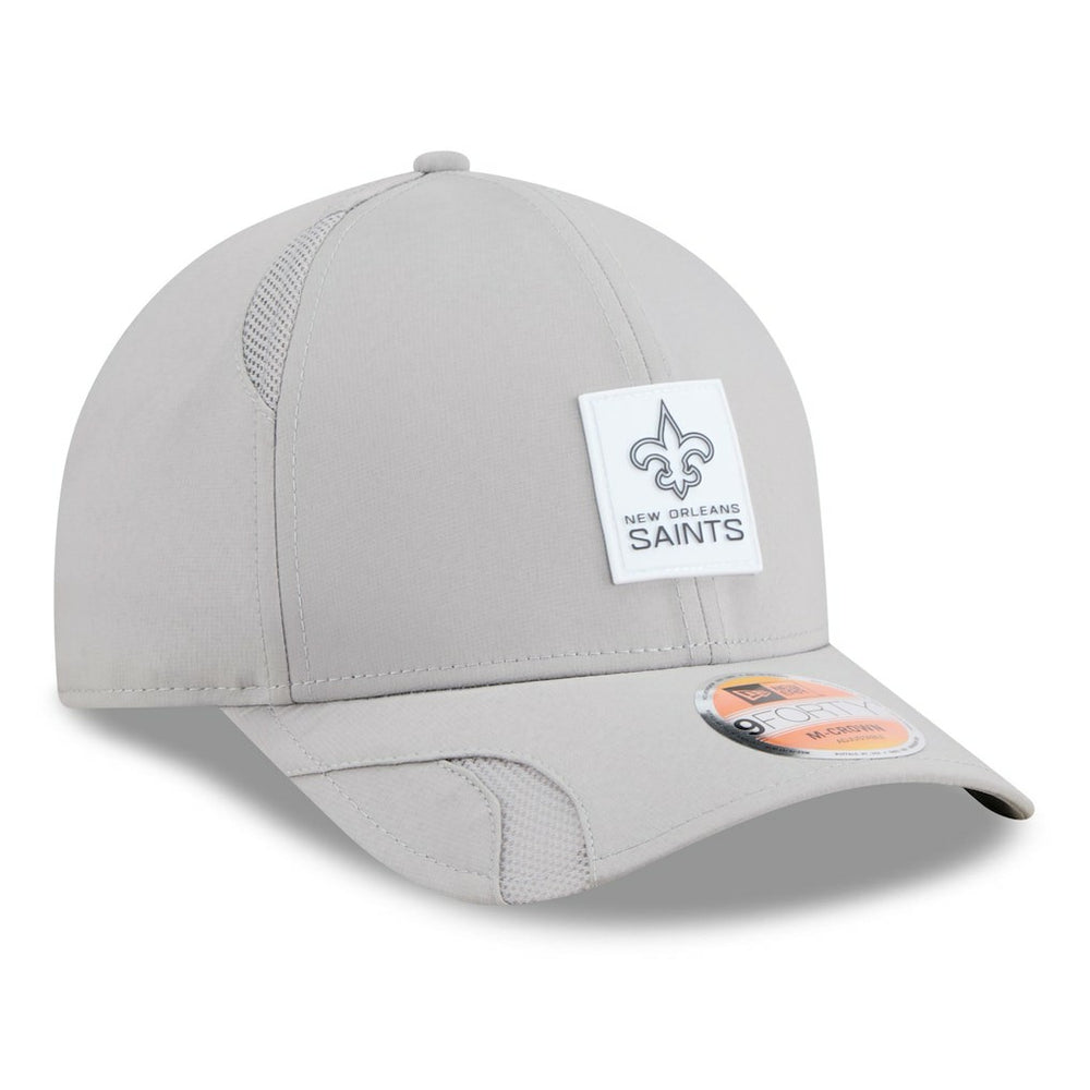 New Orleans Saints New Era 2025 Sideline M-Crown 9FORTY Adjustable Hat - Gray Hats