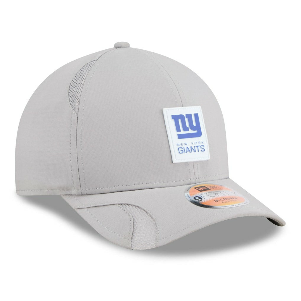 New York Giants New Era 2025 Sideline M-Crown 9FORTY Adjustable Hat - Gray Hats
