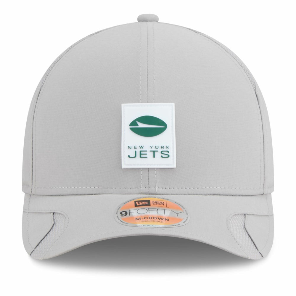 New York Jets New Era 2025 Sideline M-Crown 9FORTY Adjustable Hat - Gray Hats