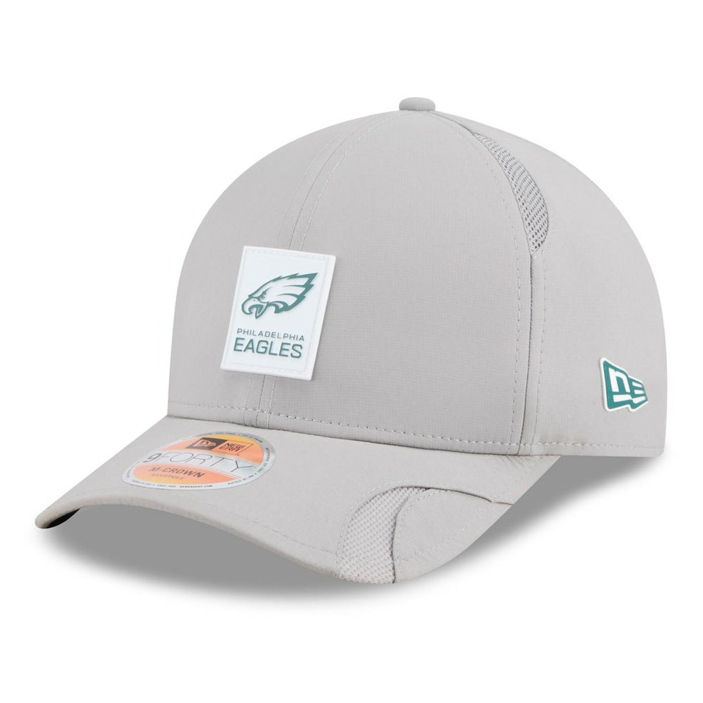 Philadelphia Eagles New Era 2025 Sideline M-Crown 9FORTY Adjustable Hat - Gray Hats