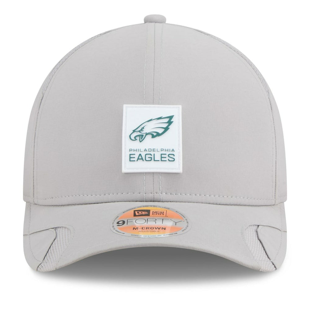 Philadelphia Eagles New Era 2025 Sideline M-Crown 9FORTY Adjustable Hat - Gray Hats