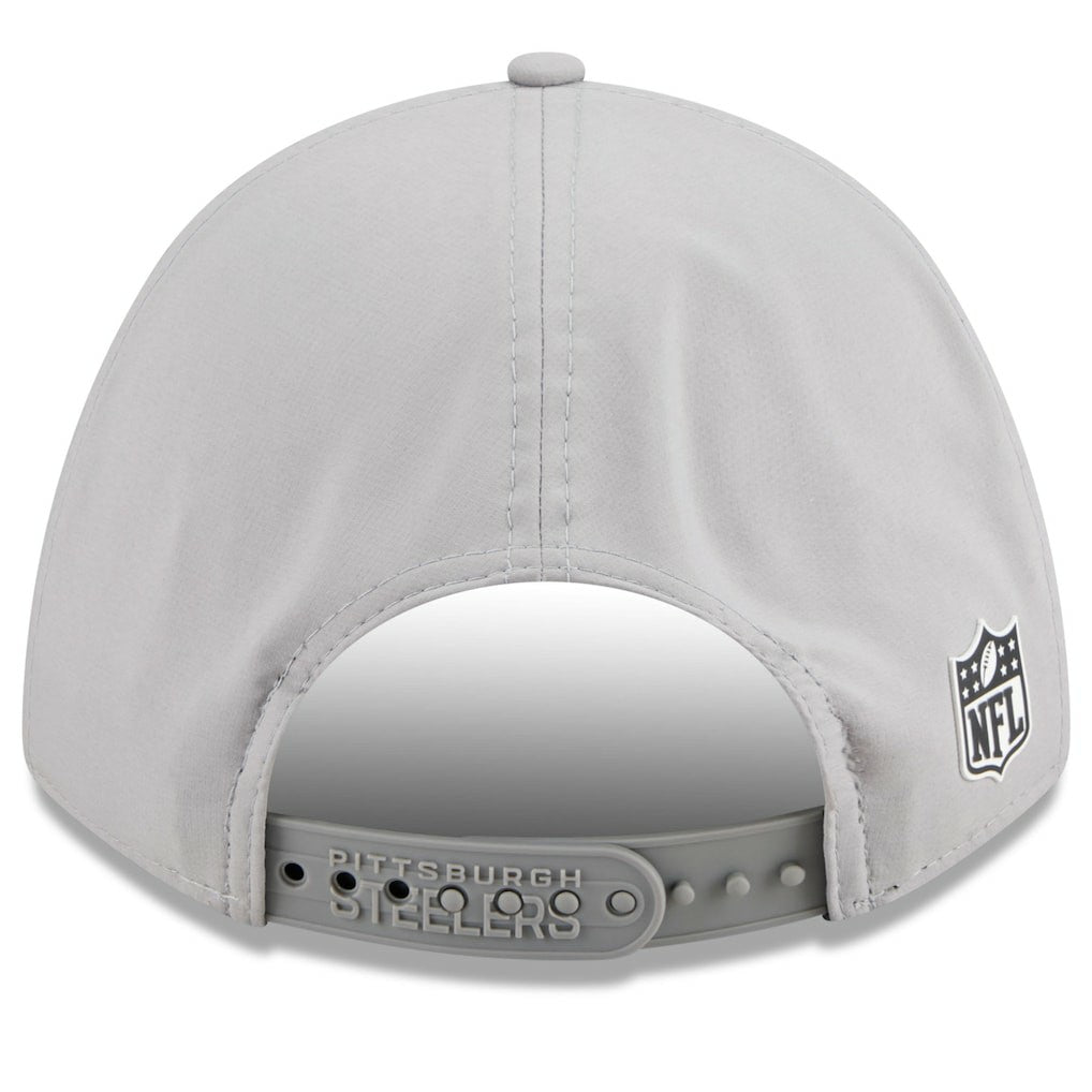 Pittsburgh Steelers New Era 2025 Sideline M-Crown 9FORTY Adjustable Hat - Gray Hats