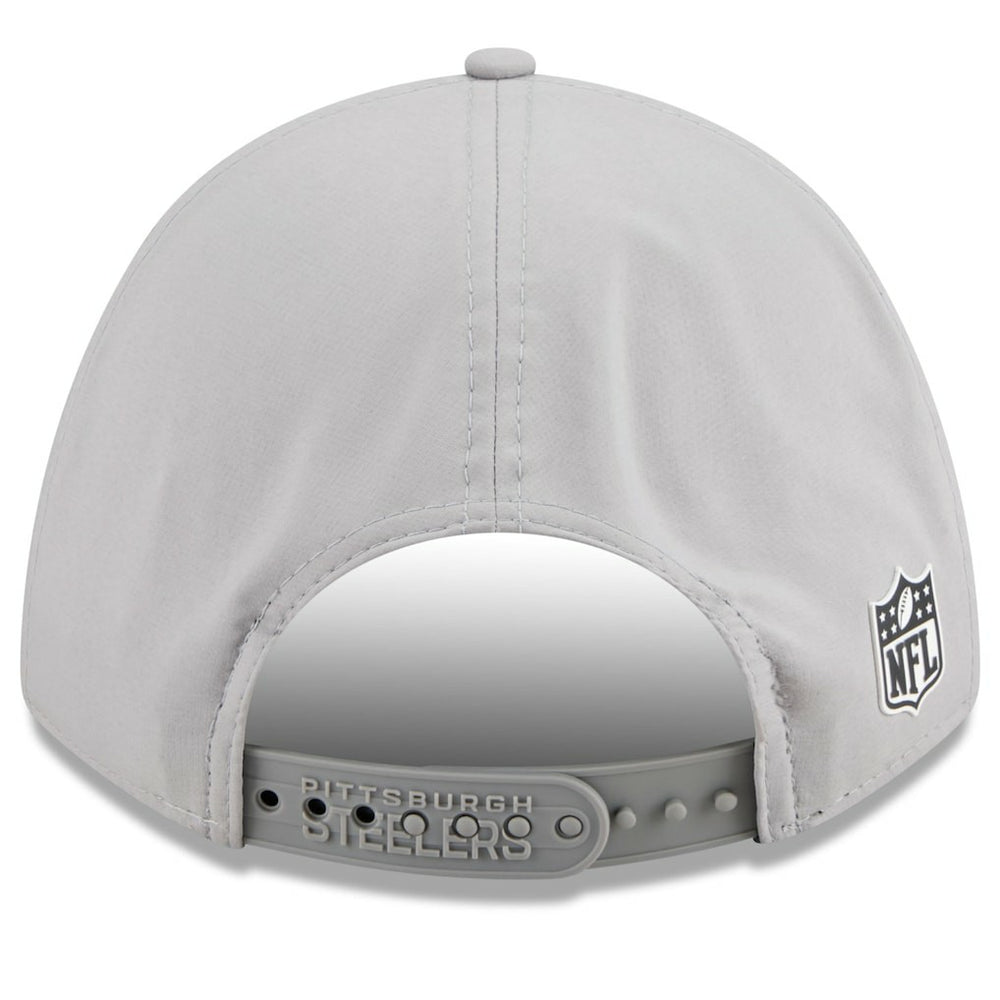 Pittsburgh Steelers New Era 2025 Sideline M-Crown 9FORTY Adjustable Hat - Gray Hats
