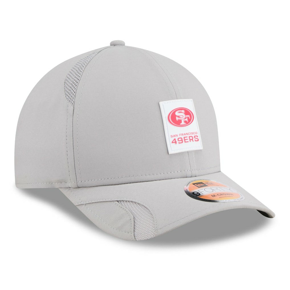 San Francisco 49ers New Era 2025 Sideline M-Crown 9FORTY Adjustable Hat - Gray Hats