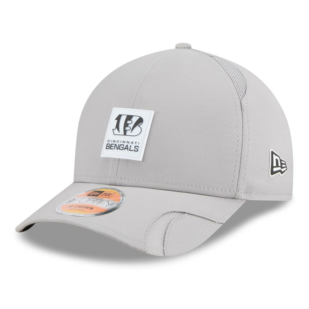 Cincinnati Bengals New Era 2025 Sideline M-Crown 9FORTY Adjustable Hat - Gray Hats