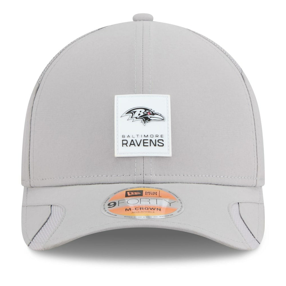 Baltimore Ravens New Era 2025 Sideline M-Crown 9FORTY Adjustable Hat - Gray Hats