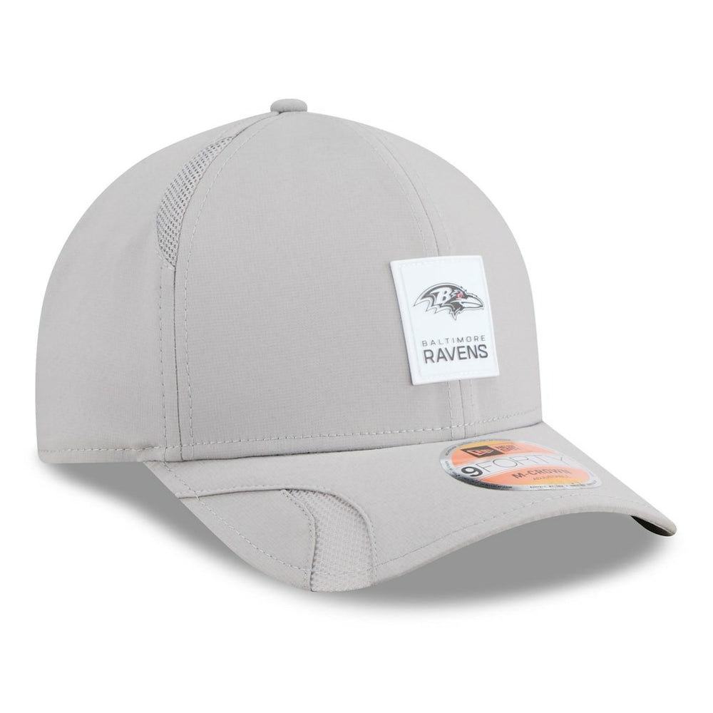 Baltimore Ravens New Era 2025 Sideline M-Crown 9FORTY Adjustable Hat - Gray Hats