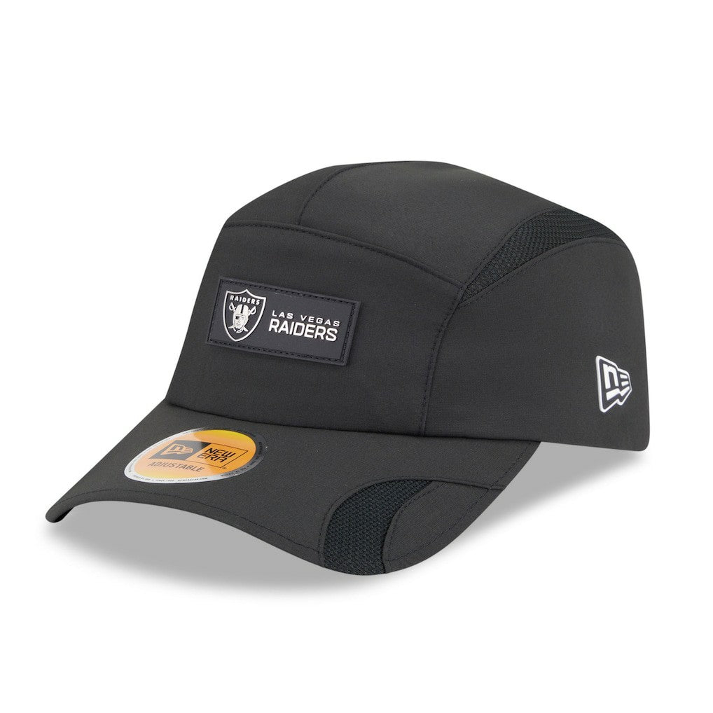 Las Vegas Raiders New Era 2025 Sideline Runner Adjustable Hat - Black Hats