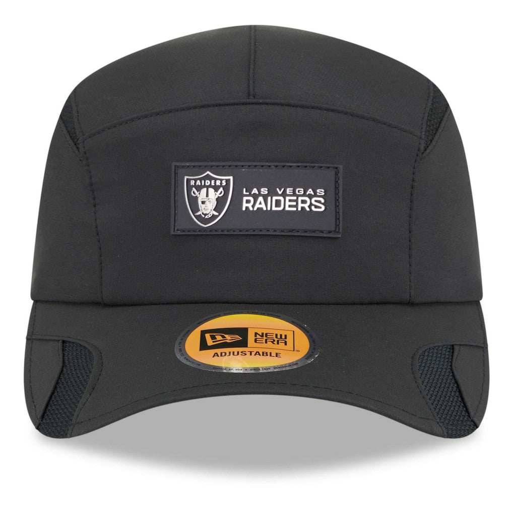 Las Vegas Raiders New Era 2025 Sideline Runner Adjustable Hat - Black Hats