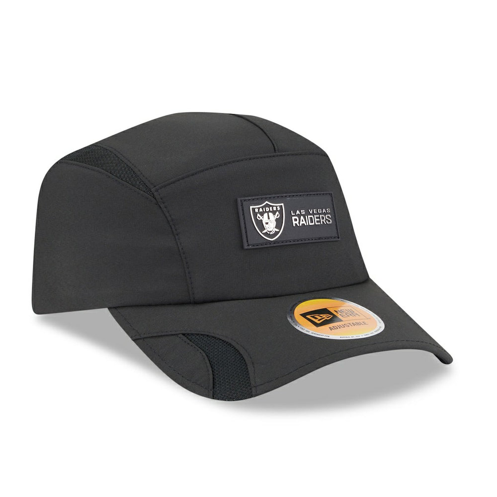 Las Vegas Raiders New Era 2025 Sideline Runner Adjustable Hat - Black Hats