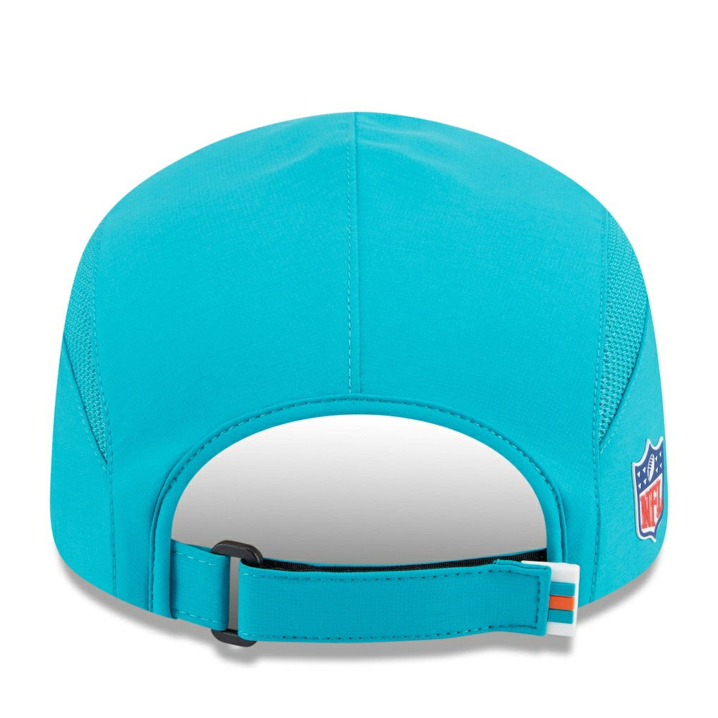 Miami Dolphins New Era 2025 Sideline Runner Adjustable Hat - Aqua Hats