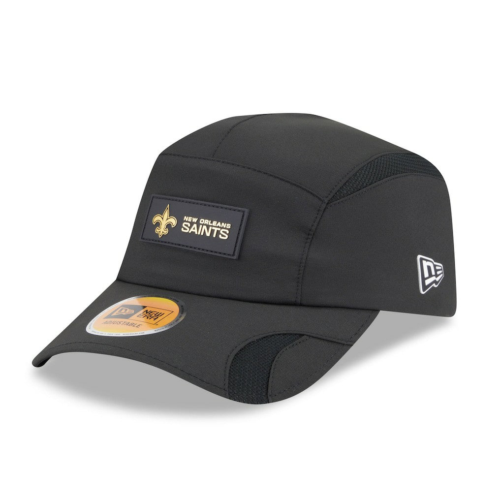 New Orleans Saints New Era 2025 Sideline Runner Adjustable Hat - Black Hats