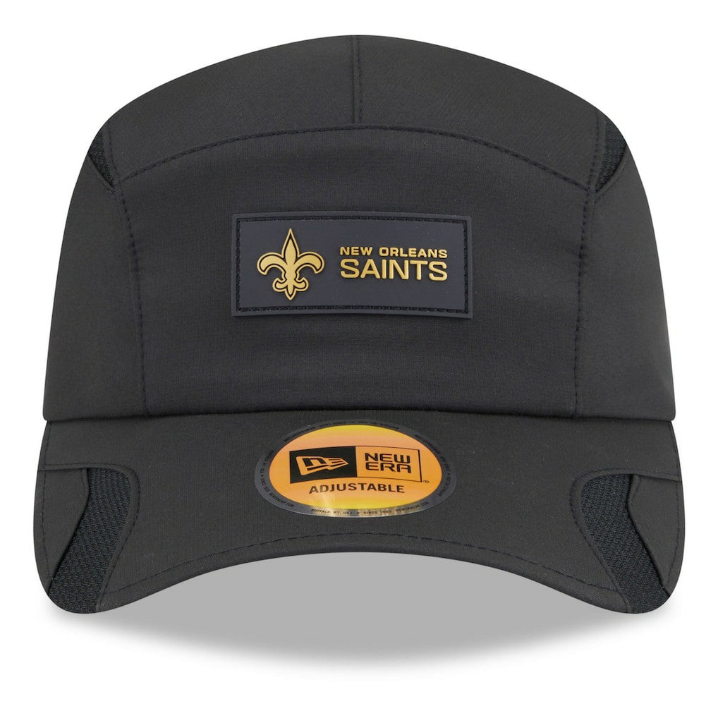 New Orleans Saints New Era 2025 Sideline Runner Adjustable Hat - Black Hats