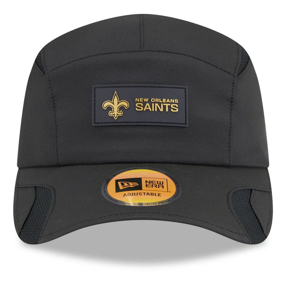New Orleans Saints New Era 2025 Sideline Runner Adjustable Hat - Black Hats