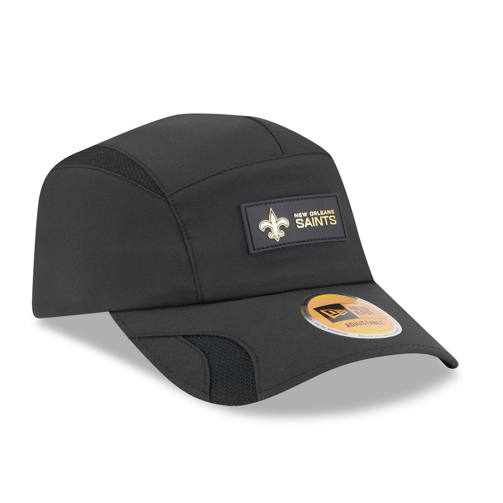 New Orleans Saints New Era 2025 Sideline Runner Adjustable Hat - Black Hats