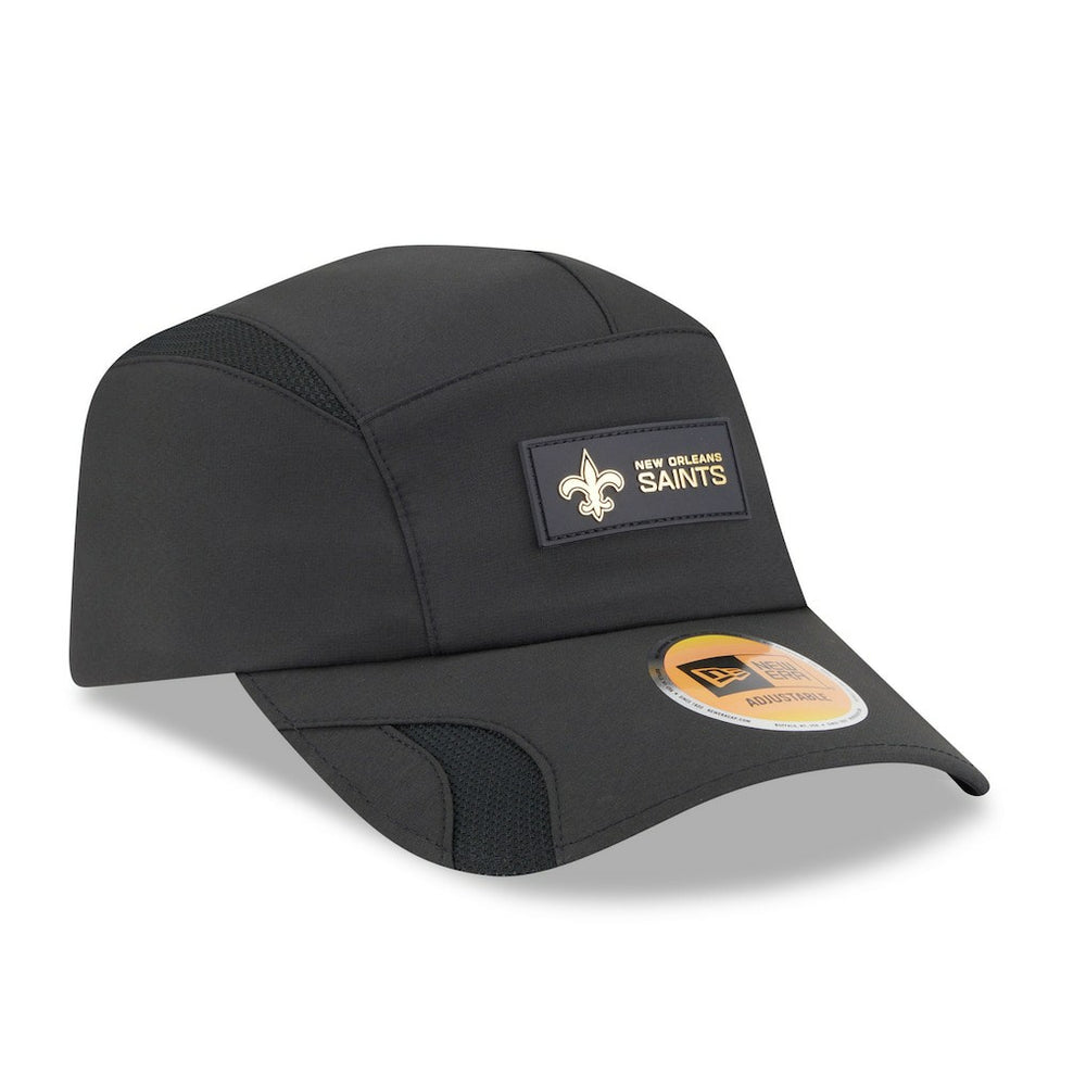 New Orleans Saints New Era 2025 Sideline Runner Adjustable Hat - Black Hats