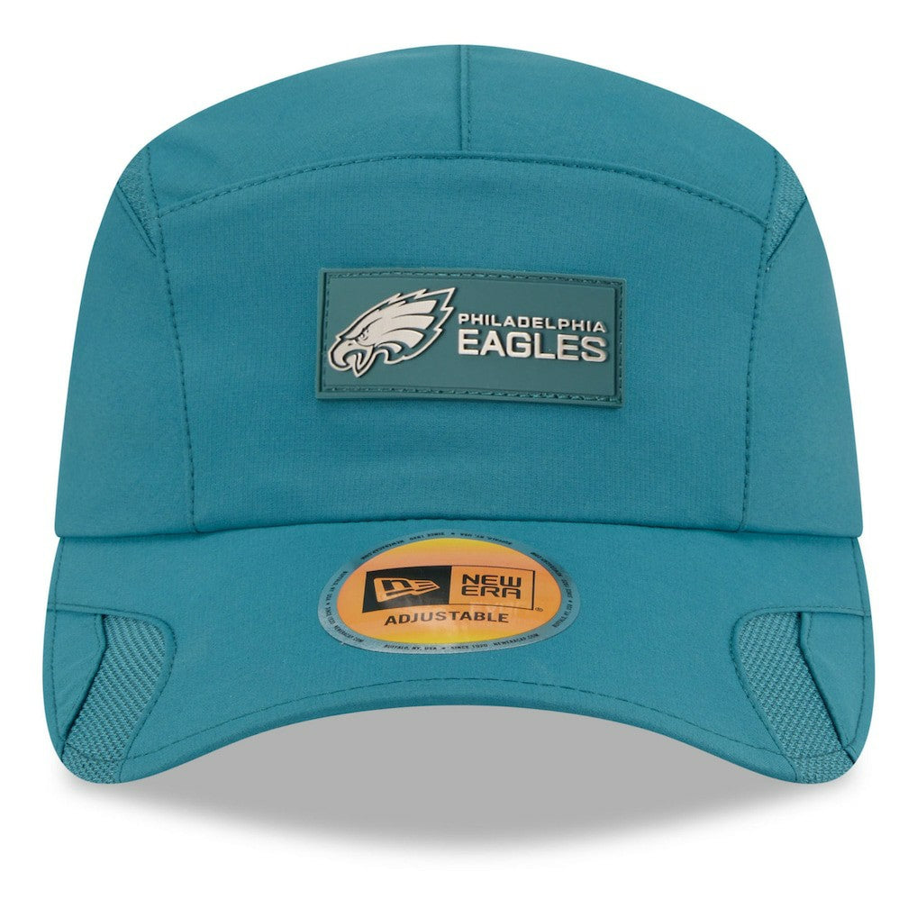 Philadelphia Eagles New Era 2025 Sideline Runner Adjustable Hat - Midnight Green Hats